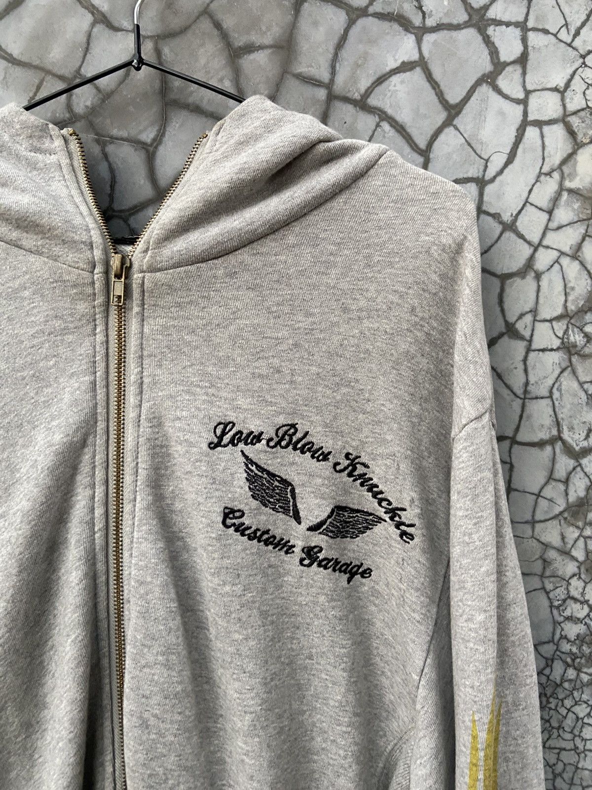 Japanese Brand × Vintage Vintage 90s Lowblow Knuckle X Looney Tunes Flame Zip Hoodie Size US L / EU 52-54 / 3 - 7 Thumbnail