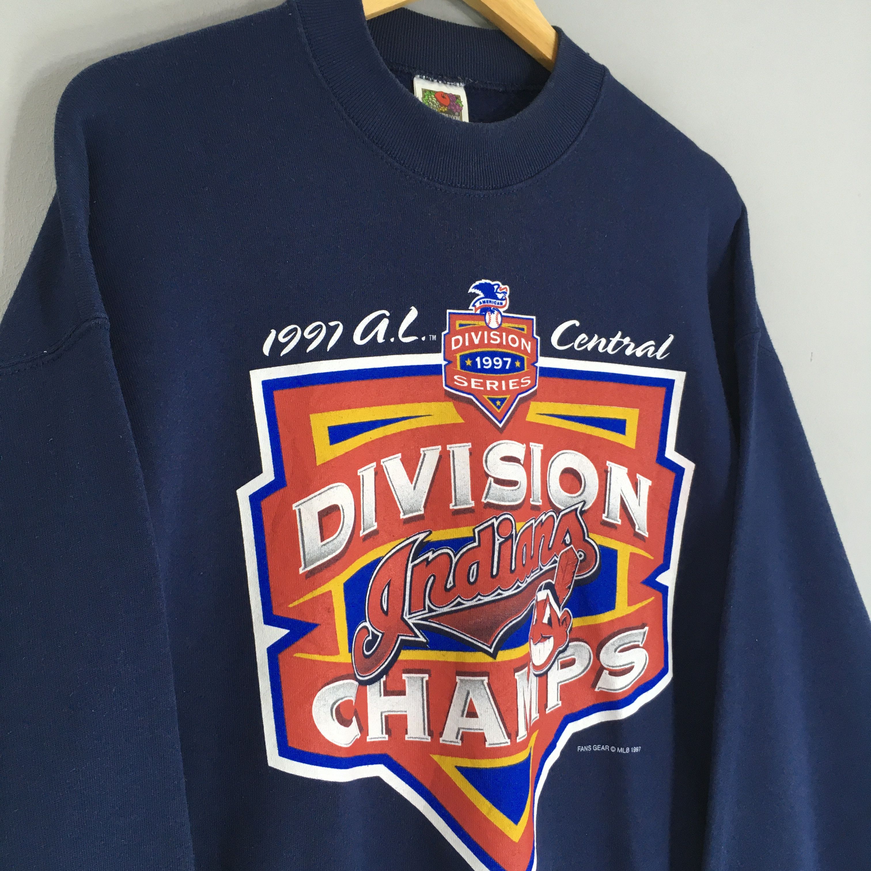 MLB × Vintage Vintage 90s Cleveland Indians MLB Sweatshirt Large Size US L / EU 52-54 / 3 - 4 Thumbnail