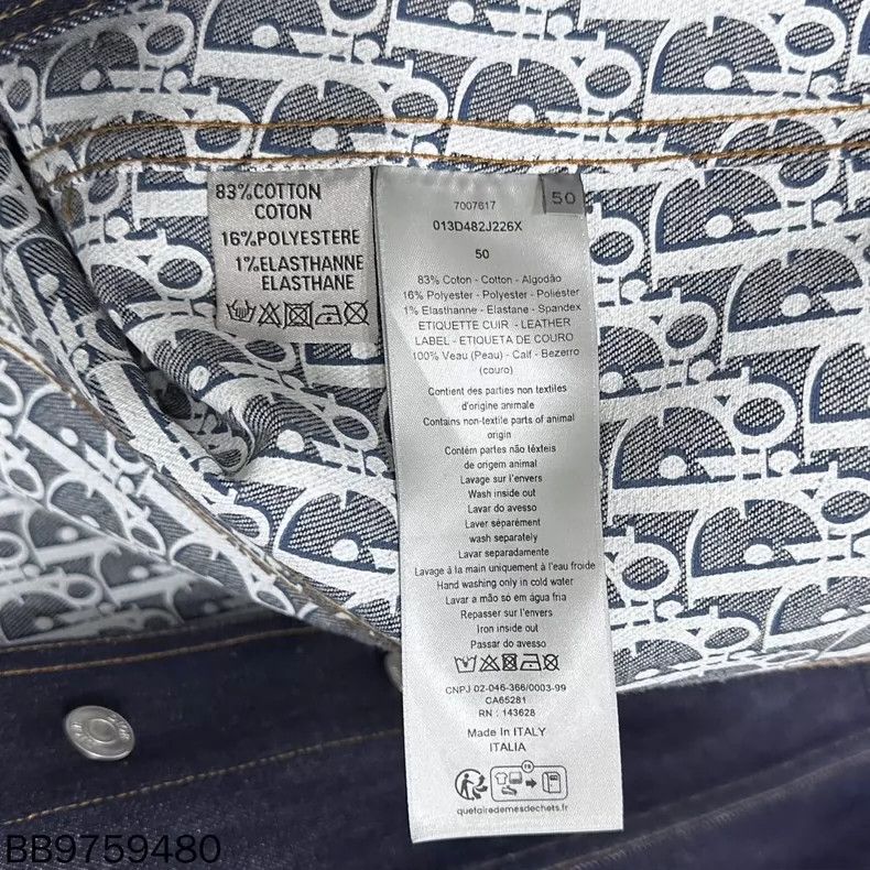 Dior Dior Leather brand denim jacket 2502-Nextarrow Size US M / EU 48-50 / 2 - 5 Thumbnail