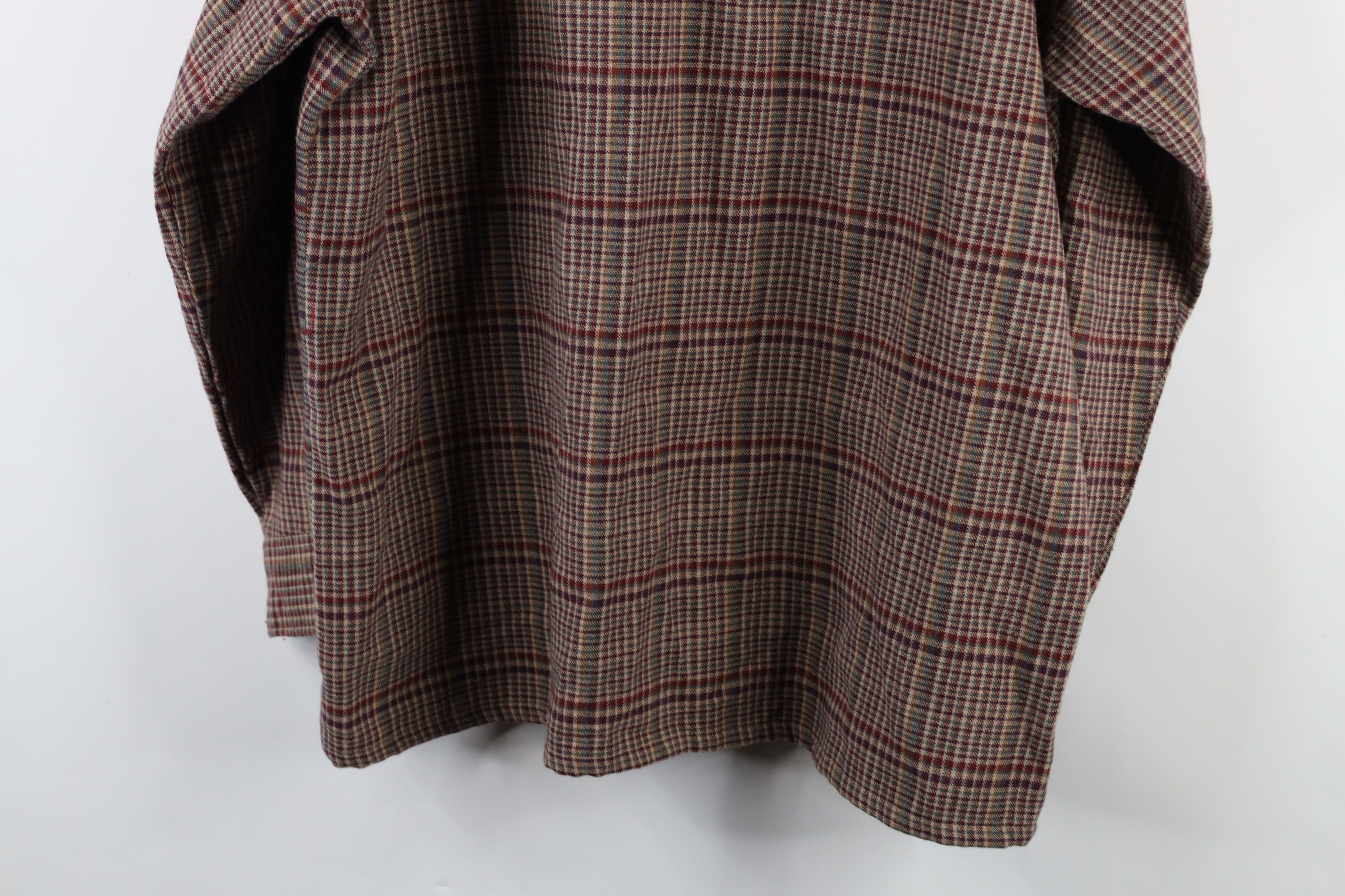 Vintage Vintage 90s Streetwear Plaid Knit Collared Button Shirt Size US XL / EU 56 / 4 - 13 Thumbnail
