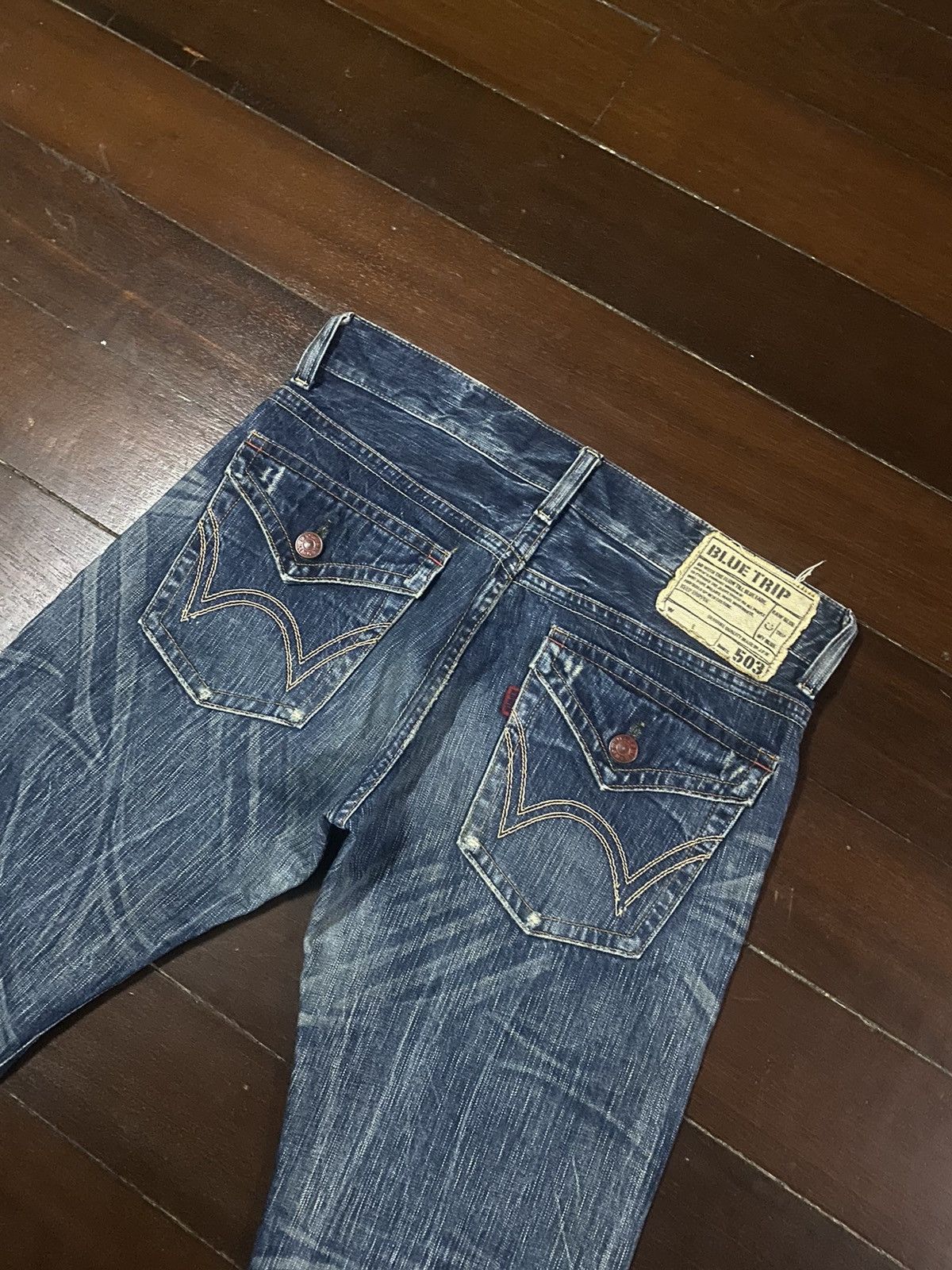 Edwin × Jean FIRE 🔥 Edwin 503 FLARE JEANS THUNDER BOOT CUT WIDE LEG Size US 36 / EU 52 - 16 Thumbnail