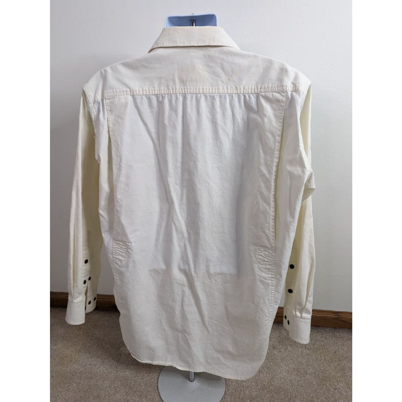 Vintage VINTAGE Browning Canvas Shirt Snap Front Long Sleeves White XL Mens Logo Harley Davison T4F Size US XL / EU 56 / 4 - 3 Thumbnail
