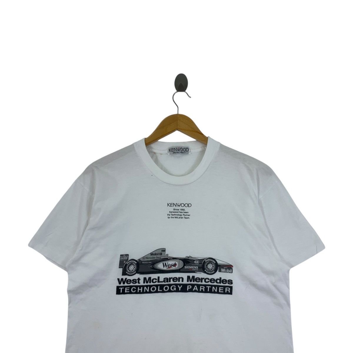 Vintage Vintage 90’ RACING MERCEDES WEST MCLAREN Kenwood Tee Shirt Size US M / EU 48-50 / 2 - 2 Thumbnail