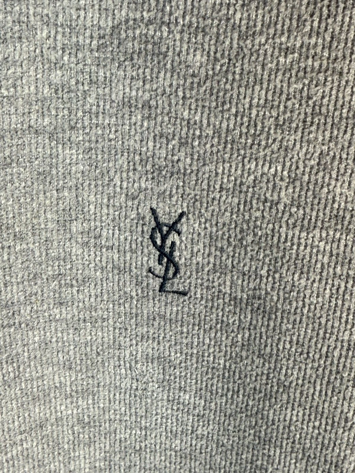 Yves Saint Laurent 90’s YSL Sweatshirt 1/4 Button YSL Sweater Size US L / EU 52-54 / 3 - 3 Thumbnail