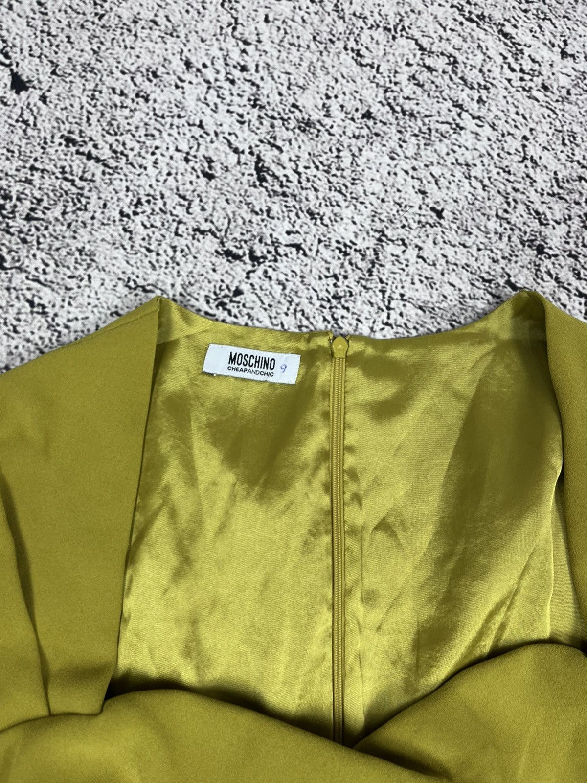 Moschino Vintage Moschino Olive Draped Midi Dress siz 12 Size XL / US 12-14 / IT 48-50 - 5 Thumbnail