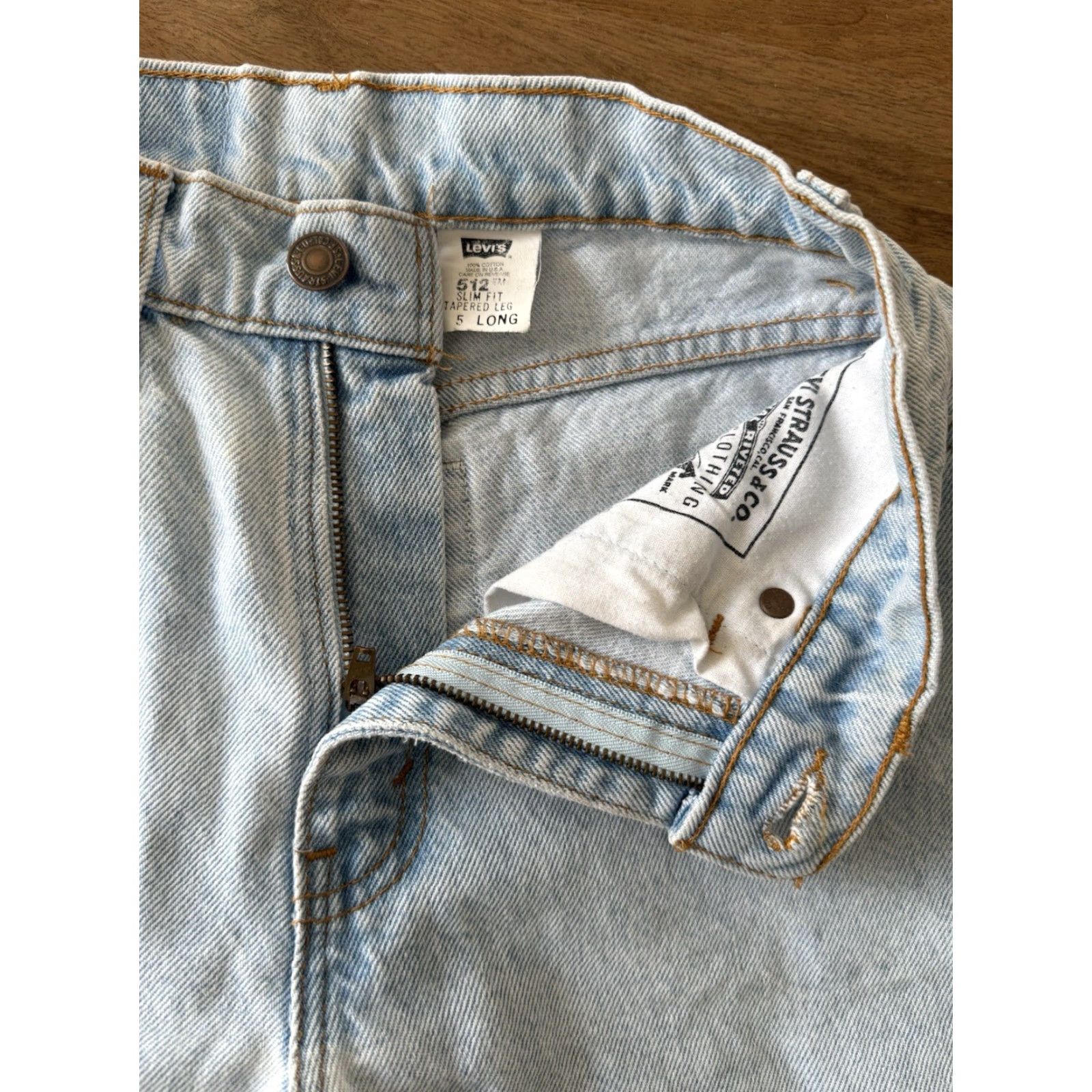 Levi's VINTAGE Levi's 512 Slim Jeans Womens Size 5 Long 25x30 Denim Blue 80s 90s Retro Logo City Size 27" / US 4 / IT 40 - 6 Thumbnail