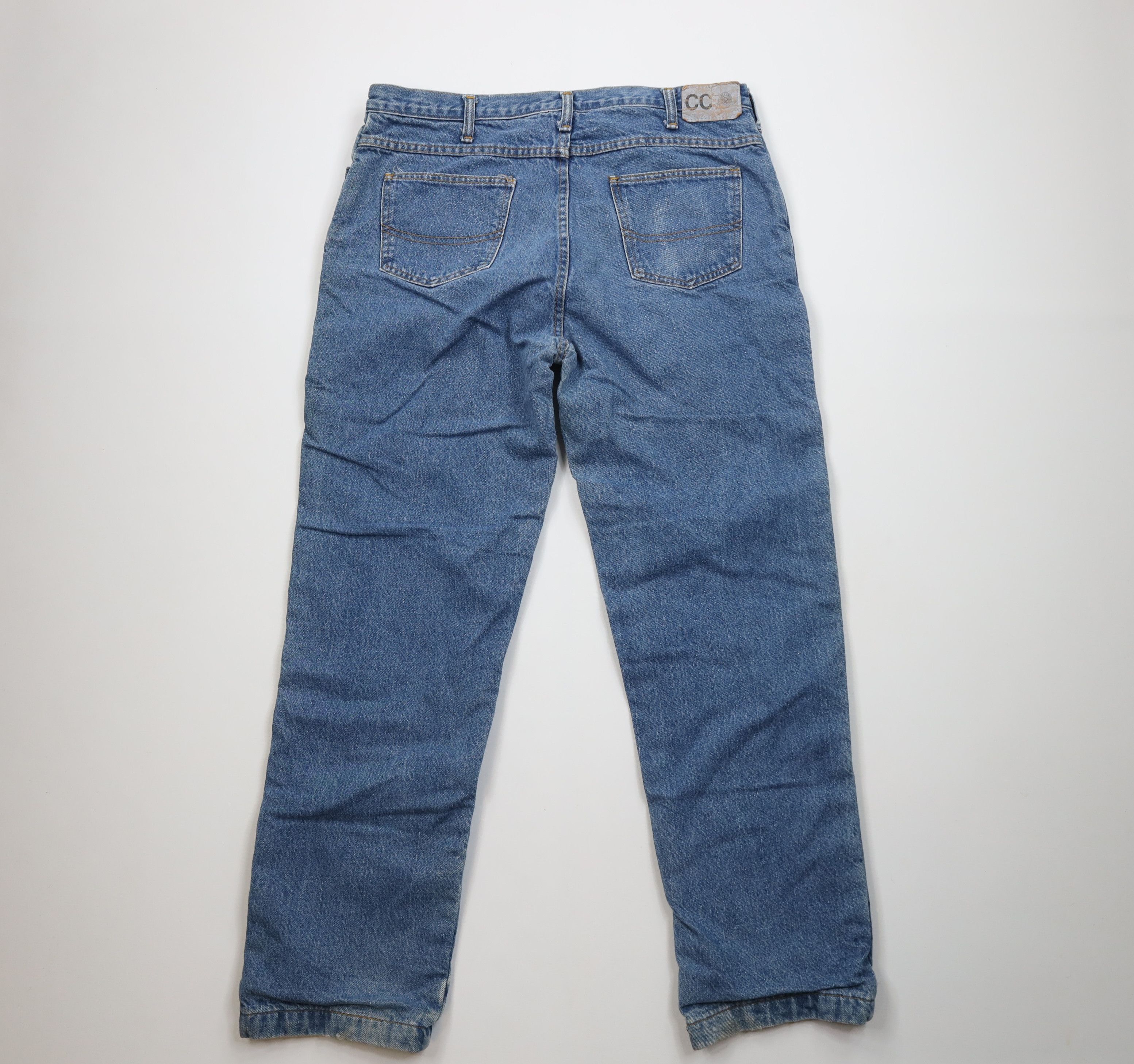 Vintage Vintage 90s Streetwear Wide Leg Denim Jeans Blue Cotton Size US 38 / EU 54 - 9 Thumbnail