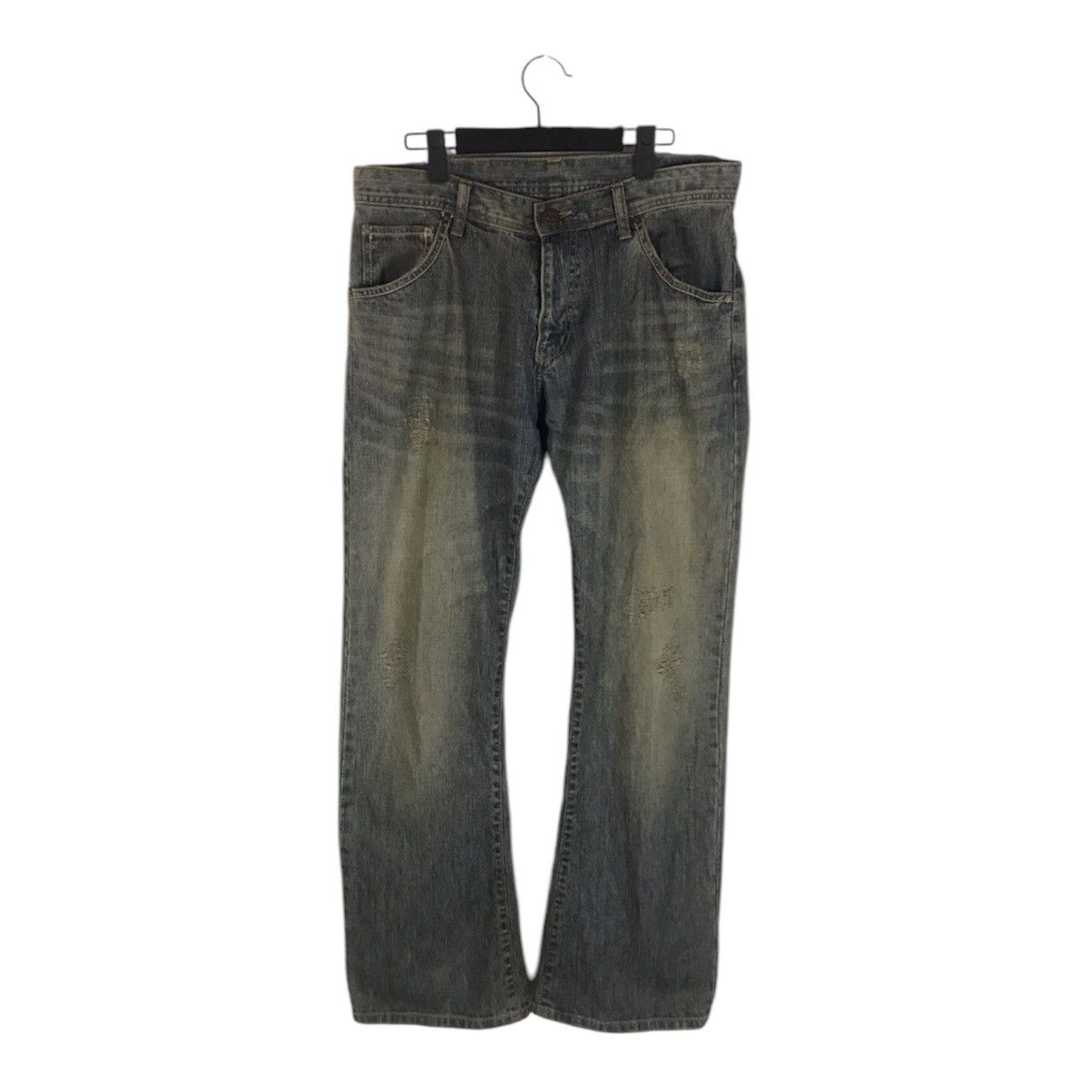 🔥Flared🔥Vintage Tete Homme “Dusty Wash” Wide Leg Jeans