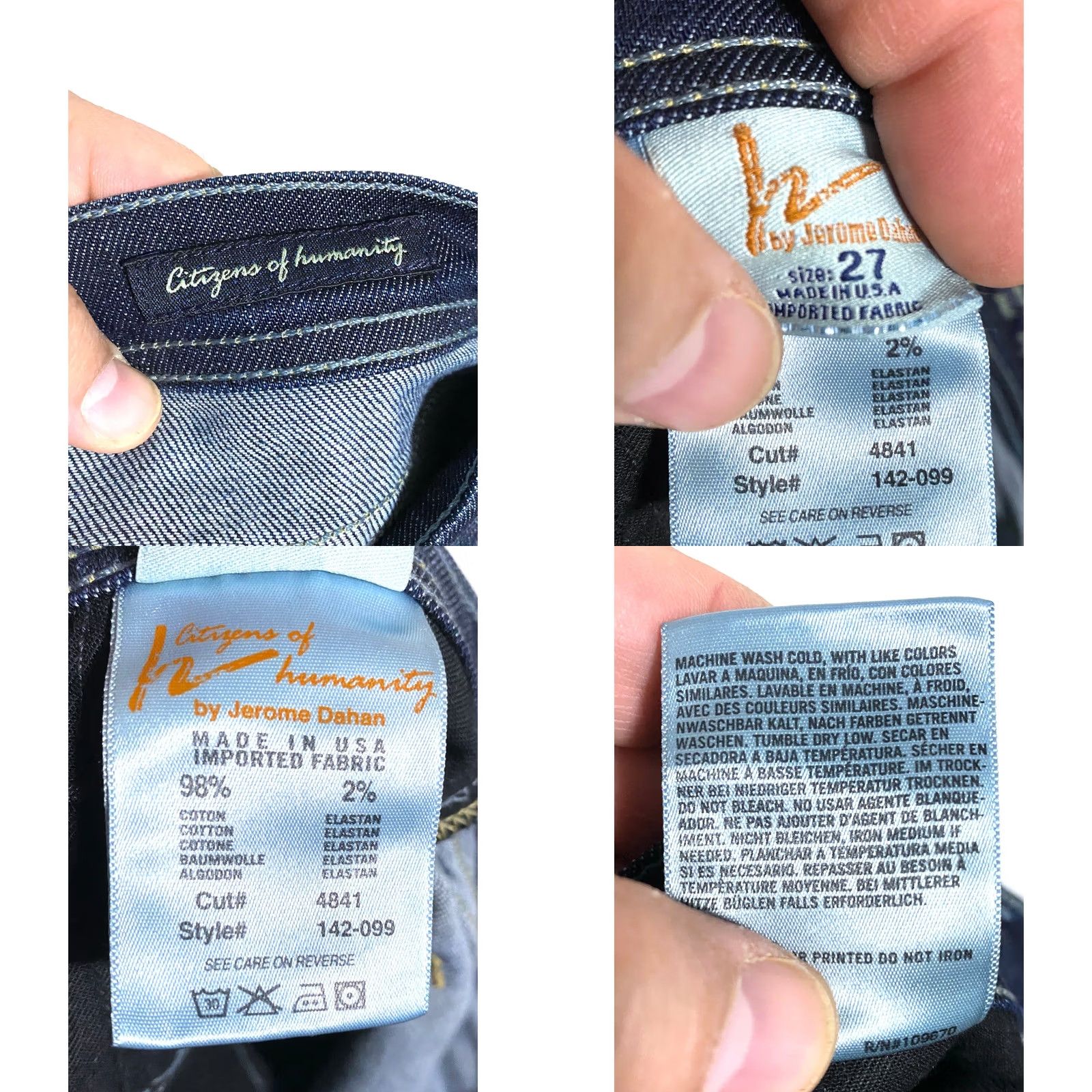 Citizens Of Humanity Citizens of Humanity Jeans Ava #142 Low Rise Straight Women 27 Dark Blue Denim 5-Pocket Stretch Casual Pipelines? Size 27" / US 4 / IT 40 - 8 Thumbnail