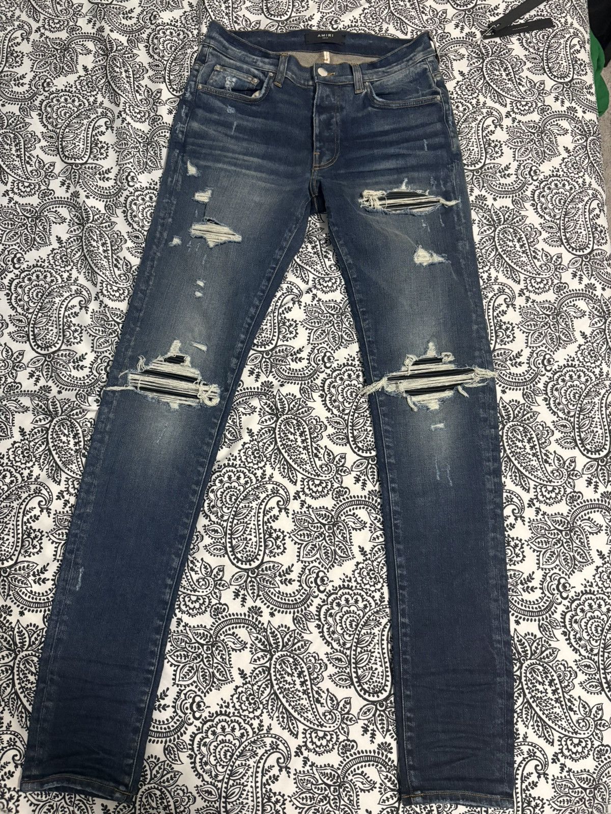 Amiri Amiri Mx1 Dark Indigo Jeans Size US 31 - 1 Thumbnail