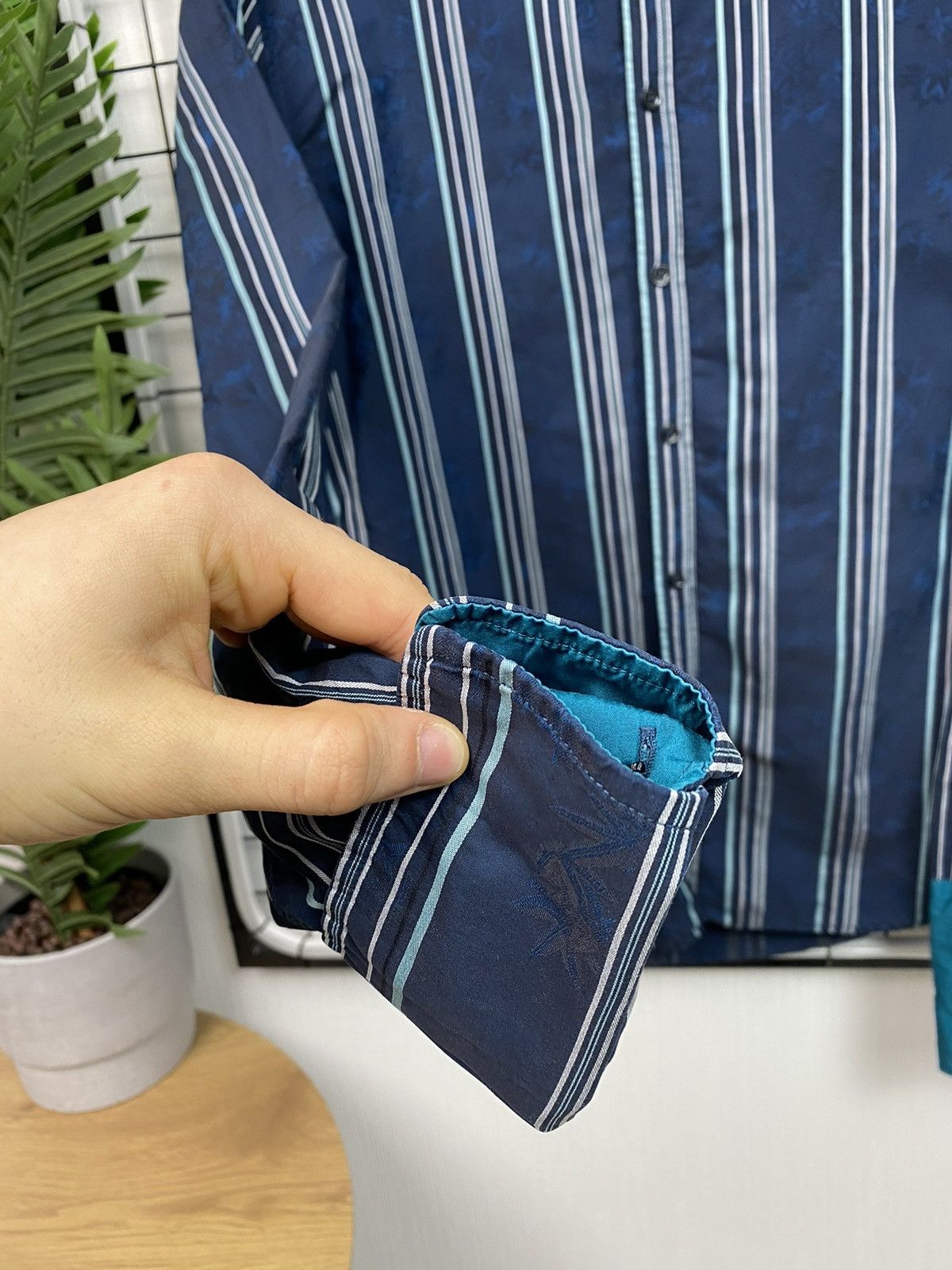 Kenzo Kenzo striped floral shirt blue Size 42/16 L Size US L / EU 52-54 / 3 - 16 Thumbnail