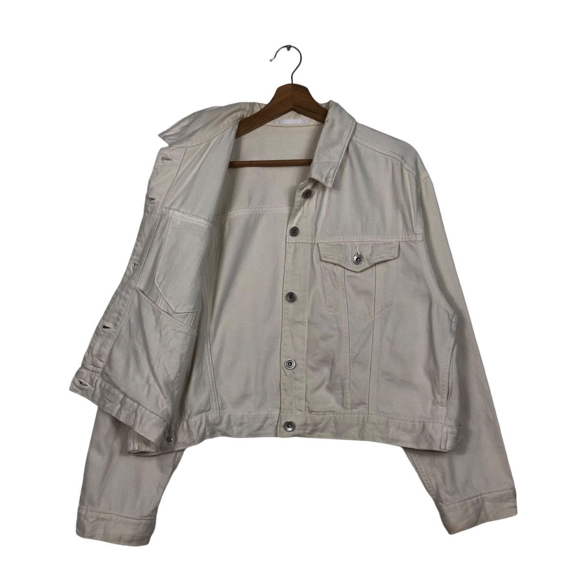Japanese Brand × Uniqlo 📌Vintage Cropped Biker Jacket Uniqlo Issey Miyake Size US XL / EU 56 / 4 - 12 Thumbnail