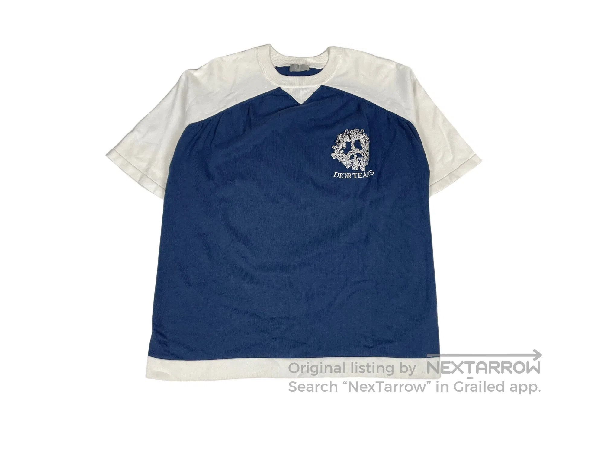 Dior Dior Embroidered Logo Blue and White Short Sleeve Size US L / EU 52-54 / 3 - 1 Thumbnail