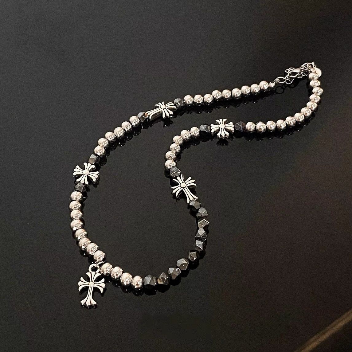 Japanese Brand Titanium Steel Cross Bead Necklace Size ONE SIZE - 5 Thumbnail