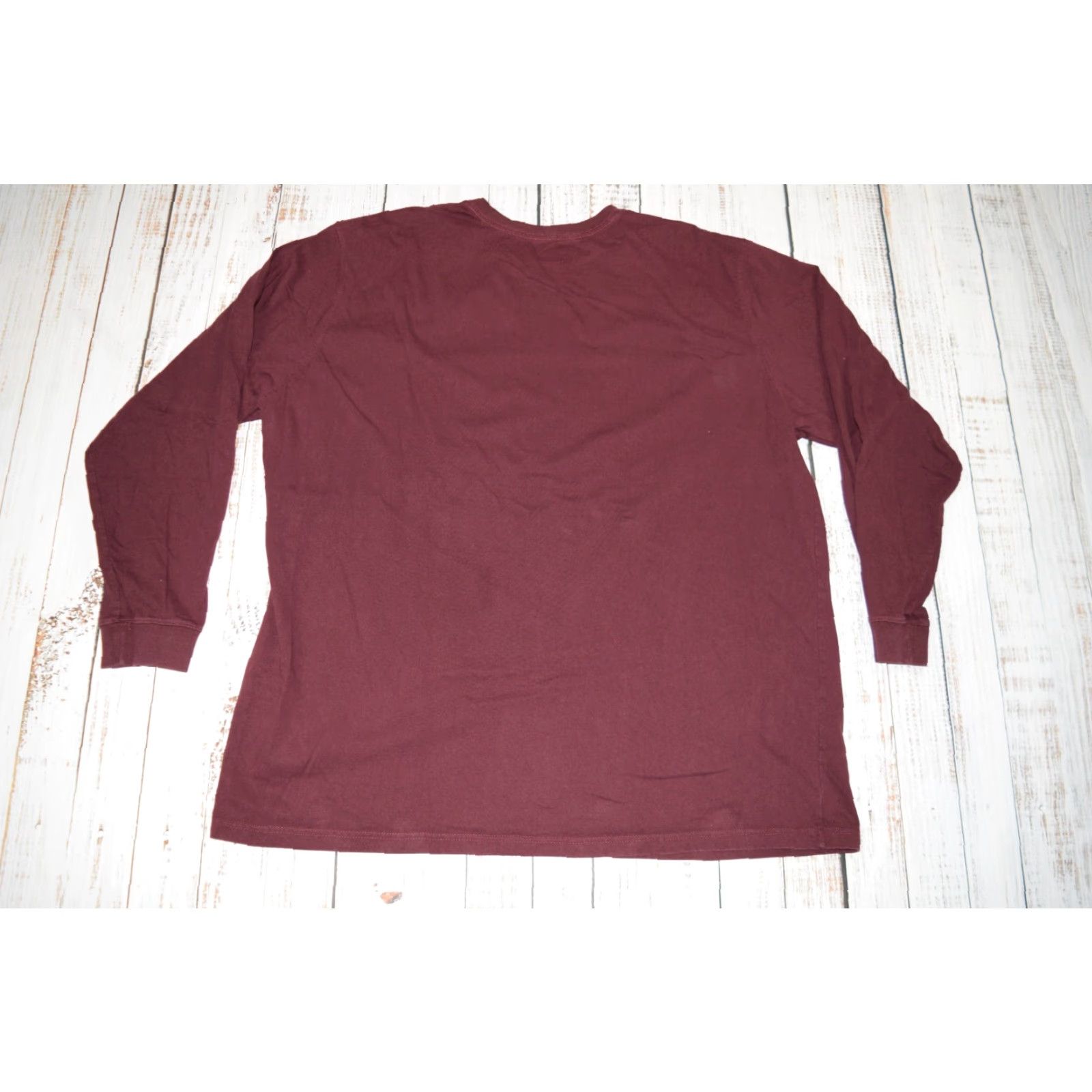 Carhartt Carhartt T-Shirt Mens 3XLT Maroon Graphic Spellout Long Sleeve Tee Work Shirt Size US XXL / EU 58 / 5 - 6 Thumbnail