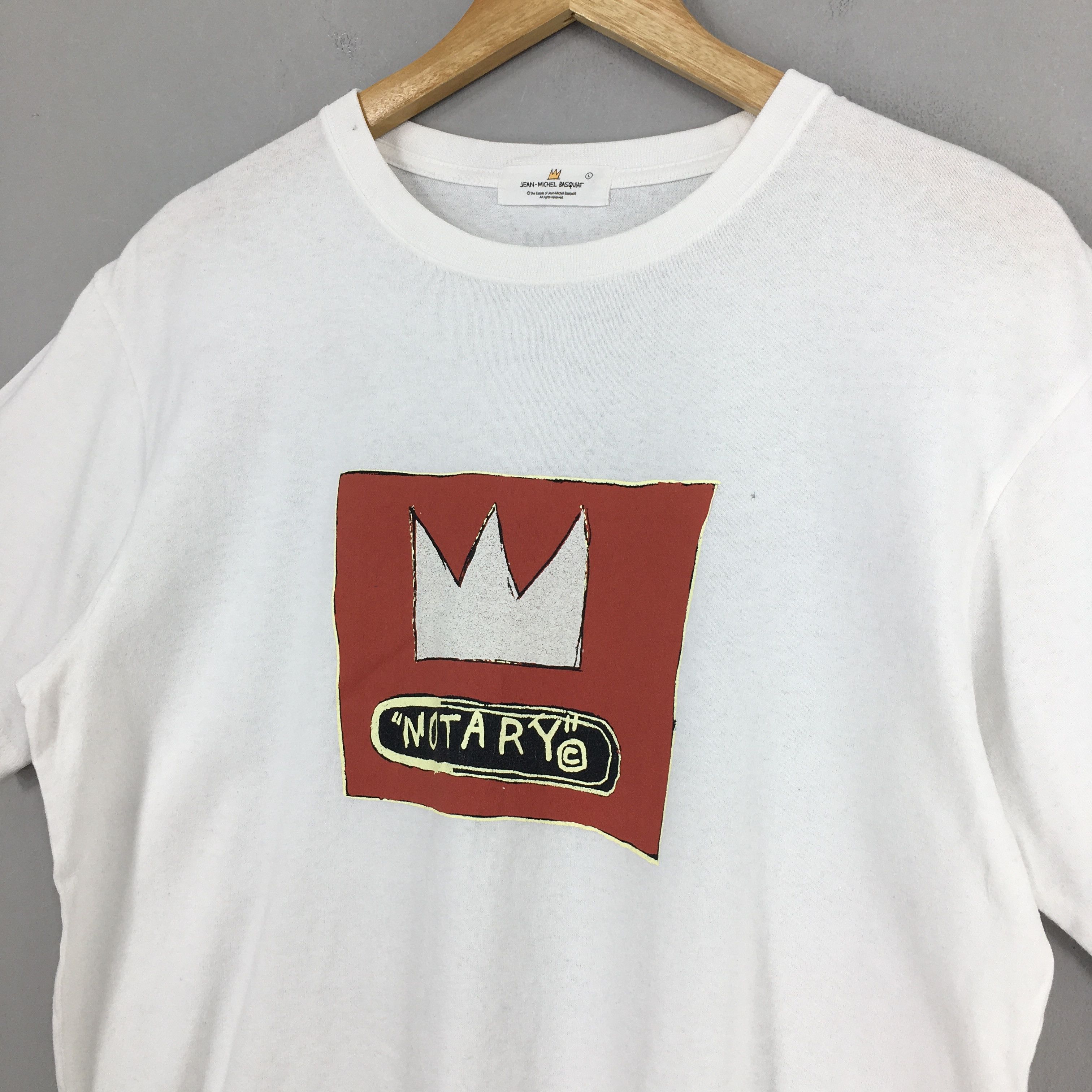 Jean-Michel Basquiat JMB Jean Michel Basquiat Notary Crown (1983) Pop Art T shirt Size US L / EU 52-54 / 3 - 3 Thumbnail