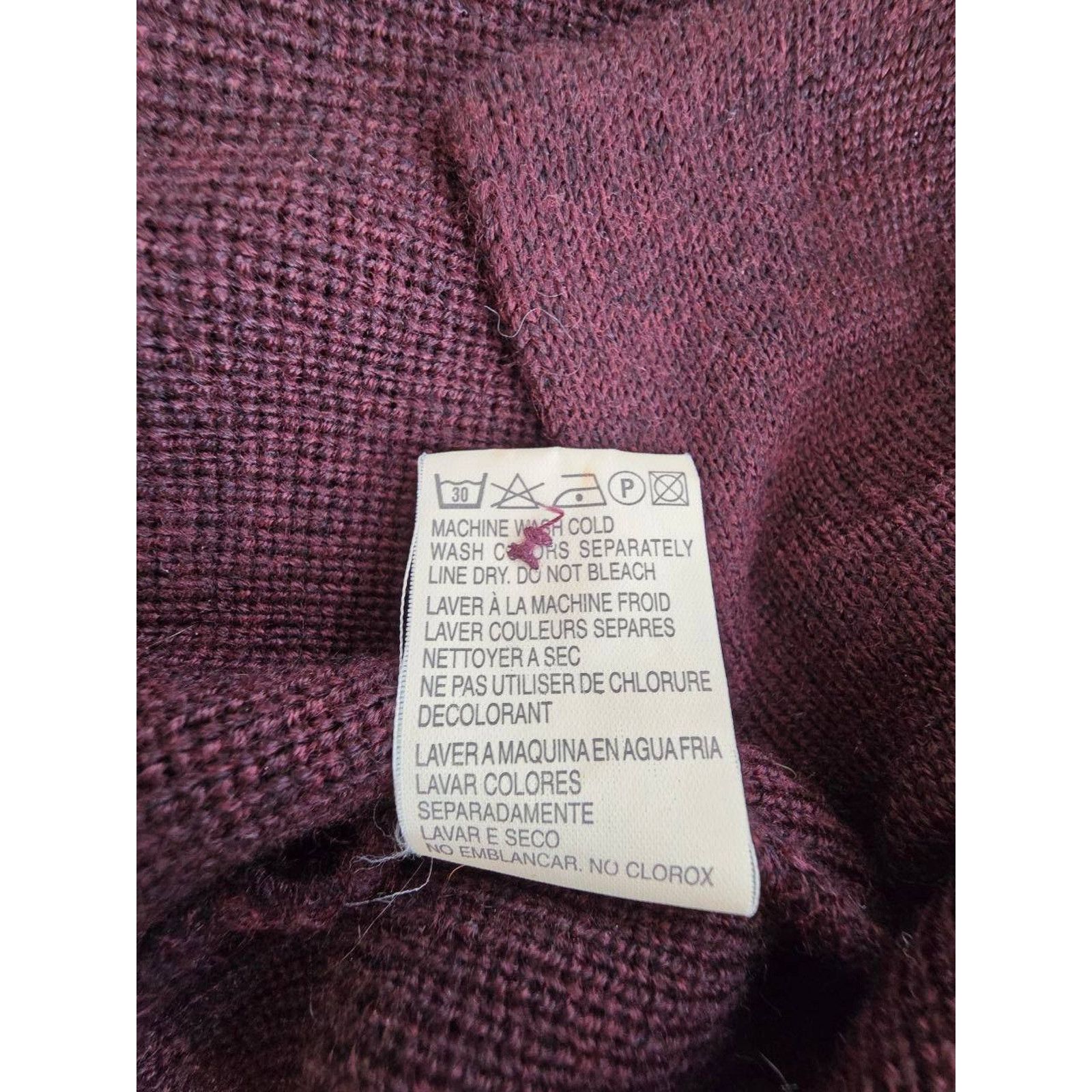 & Other Stories Raffi merino wool Sweater pocket Maroon M A001403 Size M / US 6-8 / IT 42-44 - 6 Thumbnail