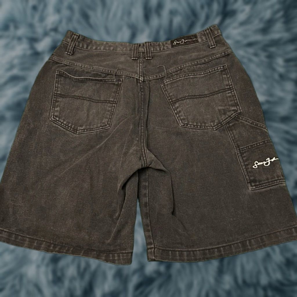 Sean John VINTAGE Sean John Skater JNCO Baggy Jeans Shorts Mens Size 38 Black Jorts Hip Hop Grunge 90s Size US 38 / EU 54 - 1 Thumbnail