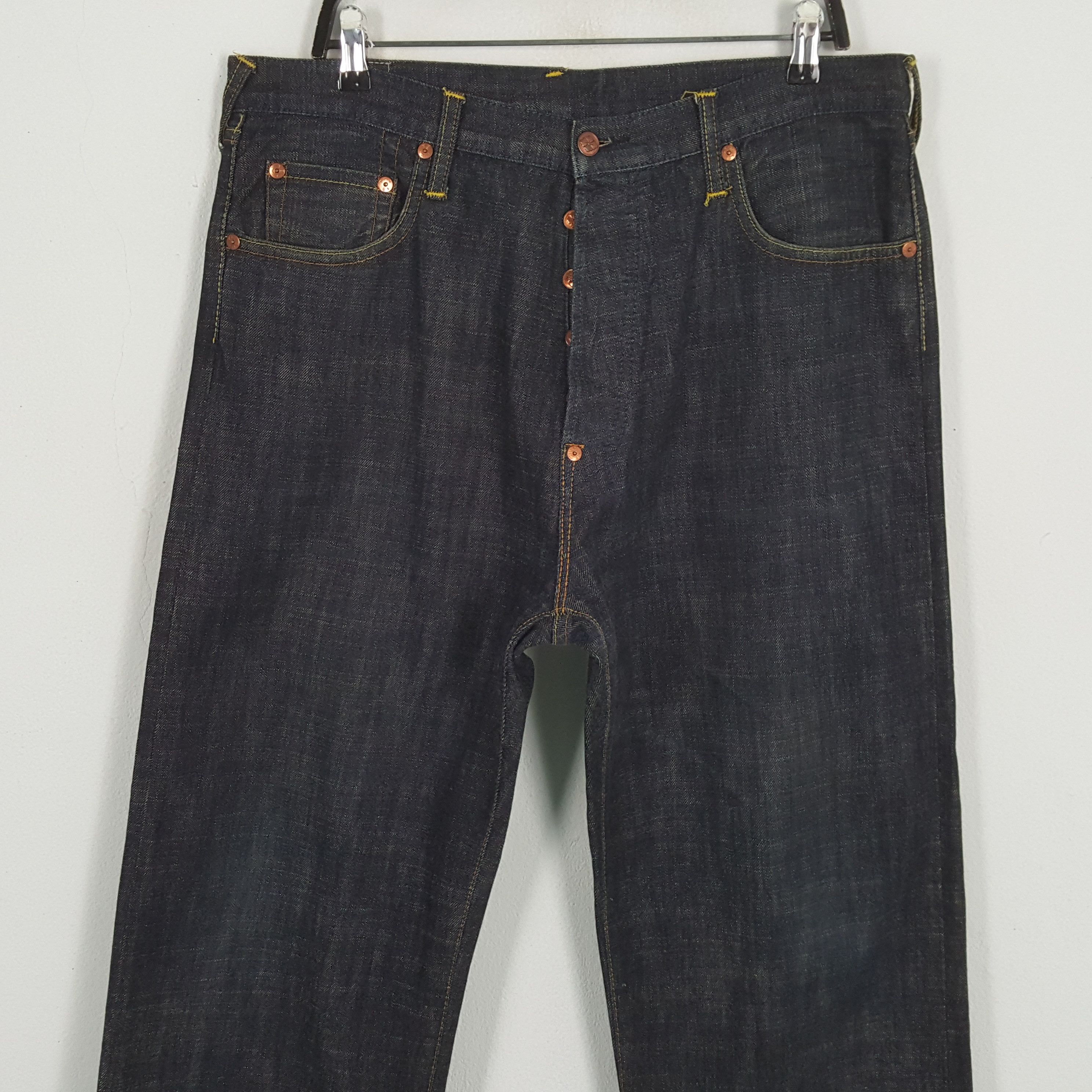Evisu × Japanese Brand × Vintage EVISU Japanese Brand Big Logo Daicock Style Jeans Size US 35 - 5 Thumbnail