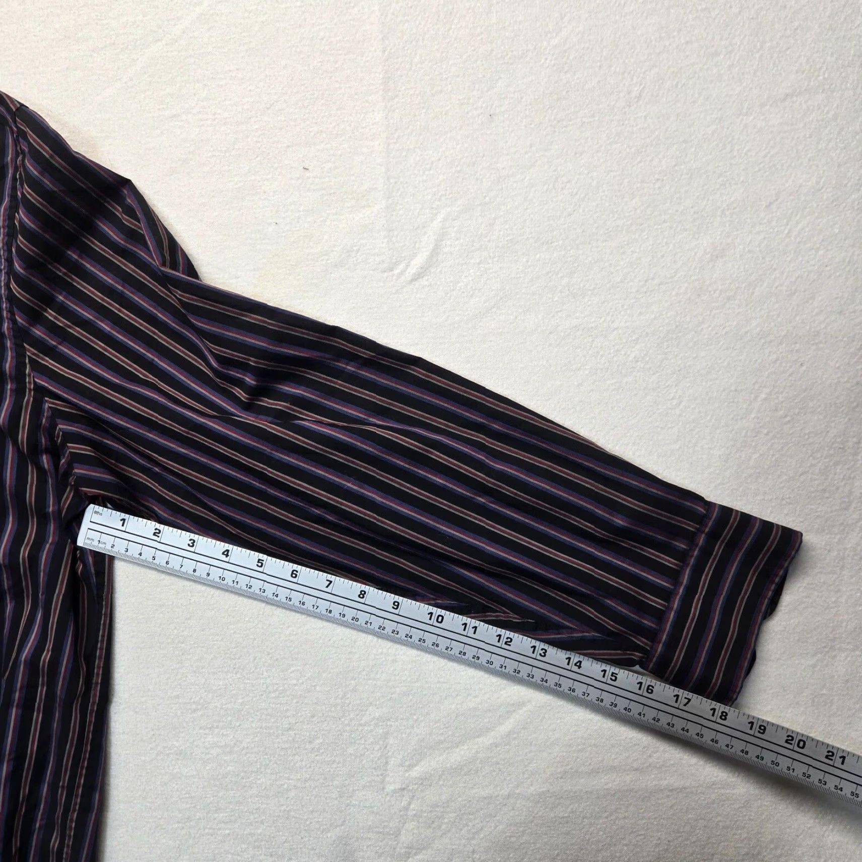 Vintage Saddlebred Shirt Button-Up Striped Black Long Sleeve Adult Men XL Size US XL / EU 56 / 4 - 5 Thumbnail