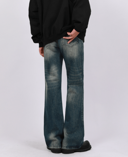Japanese Brand American men's loose cleanfit straight flared vintage jeans Size US 32 / EU 48 - 4 Thumbnail