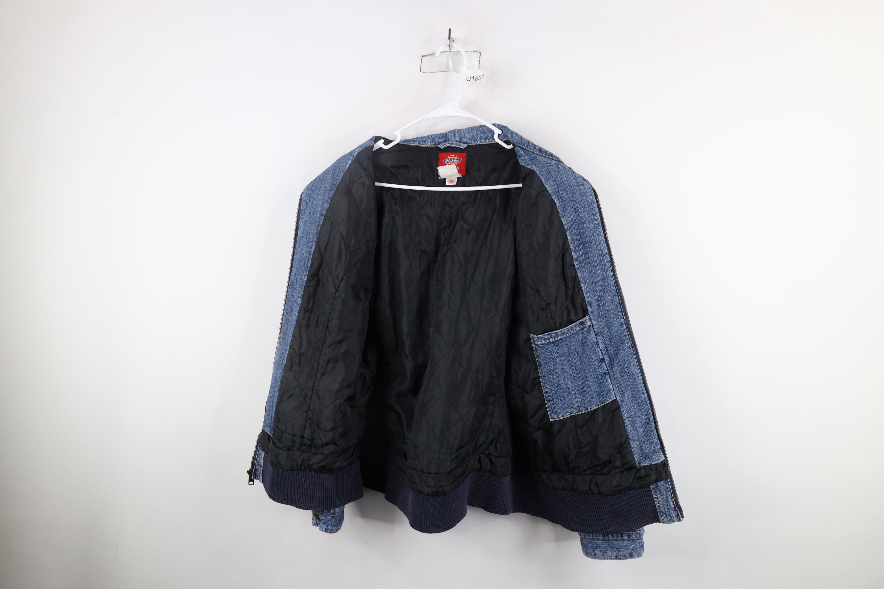 Dickies × Vintage Vintage Dickies Spell Out Quilted Denim Jean Jacket Blue Size XXL / US 16-18 / IT 52-54 - 12 Thumbnail