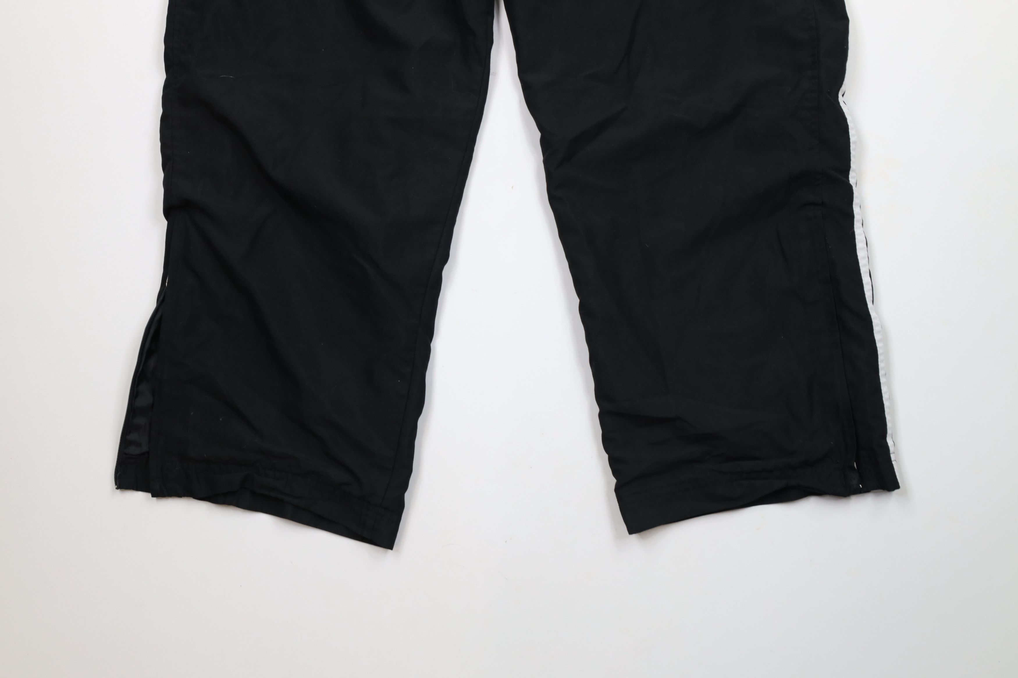 Vintage Vintage 90s Streetwear Striped Lined Wide Leg Pants Black Size US 36 / EU 52 - 13 Thumbnail