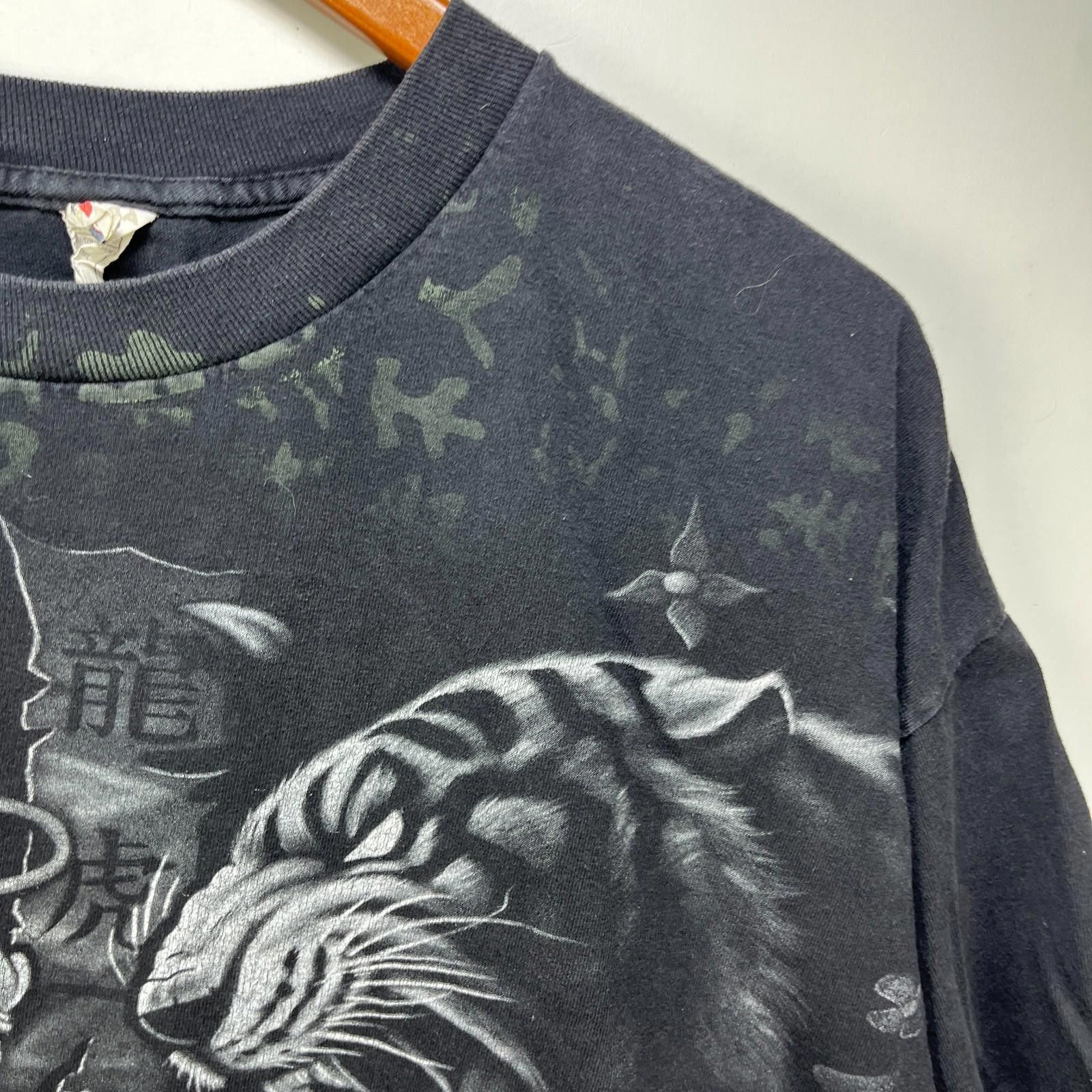 Vintage Vintage Y2K Dragon Tiger Skull Skater T Shirt 2XL Faded Size US XXL / EU 58 / 5 - 5 Thumbnail