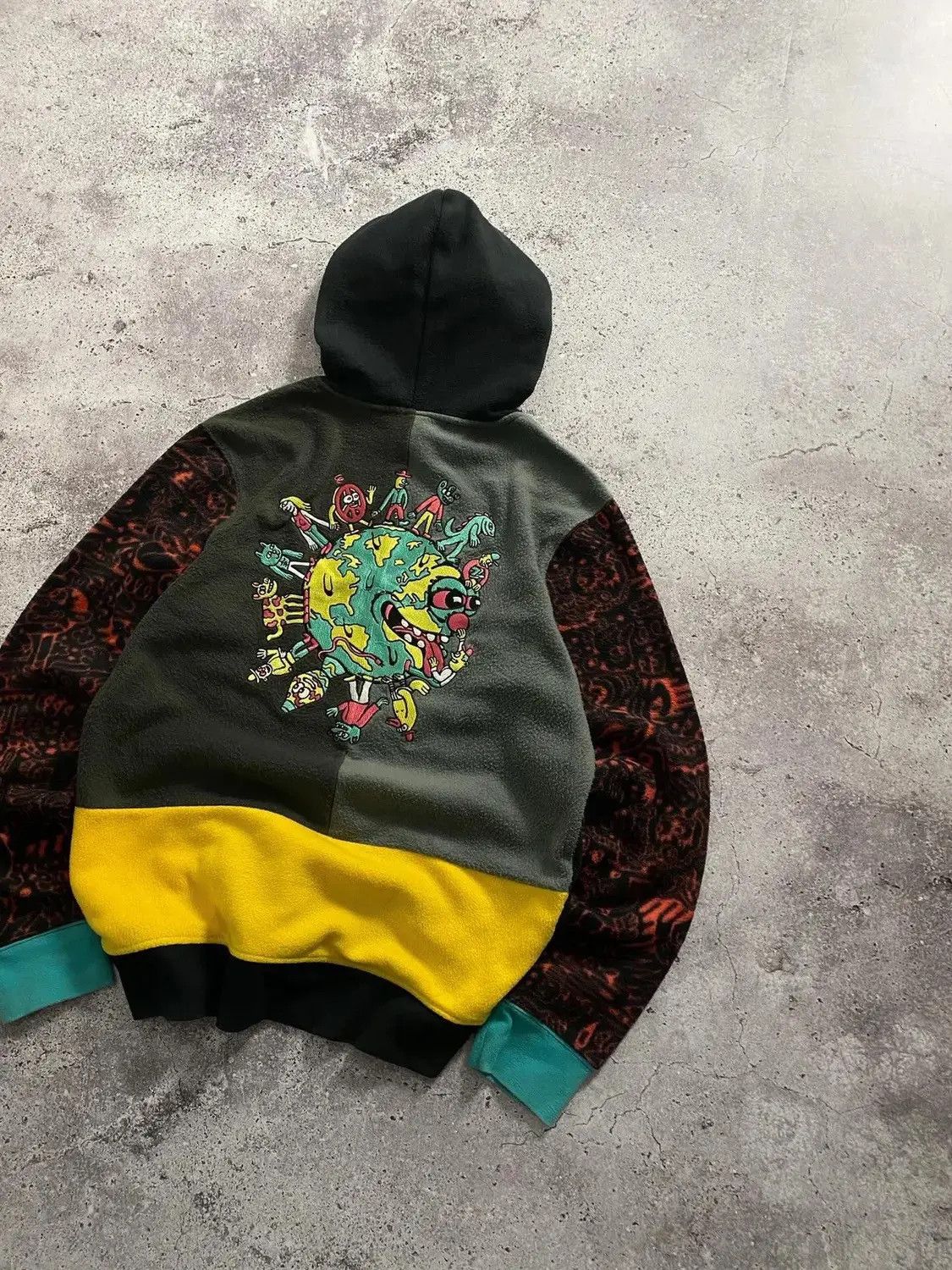 Japanese Brand KILLER ACID x THE BINDLE FLEECE HOODIE Size US S / EU 44-46 / 1 - 3 Thumbnail