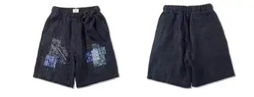 Other 20SS Indigo Union Japan Navy Bandana Patchwork Shorts Size US 30 / EU 46 - 2 Thumbnail