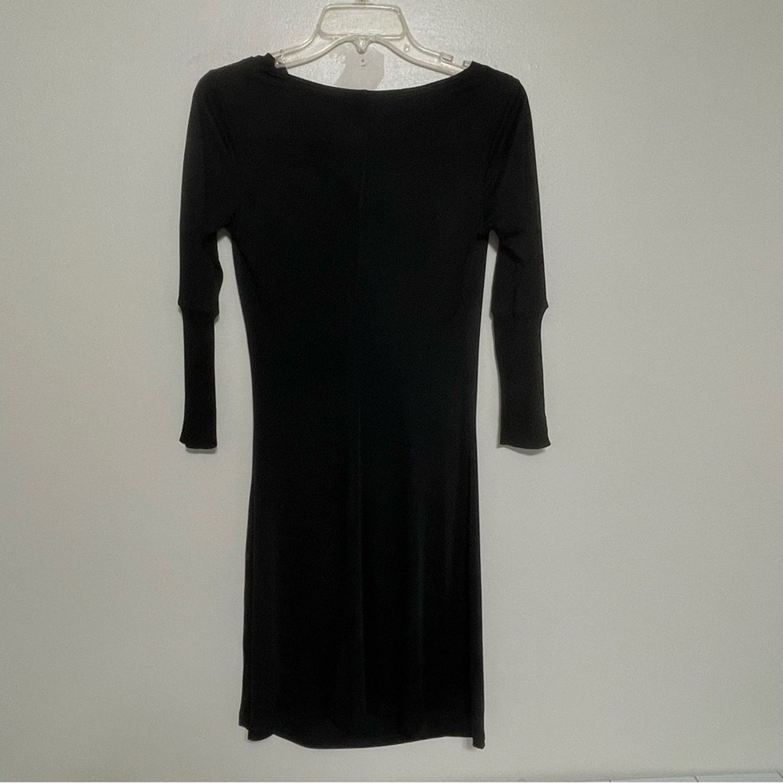 THEORY Odettia Horoscope Black Silk Blend Jersey Dress Sz P -  threedaughtersproperties.com