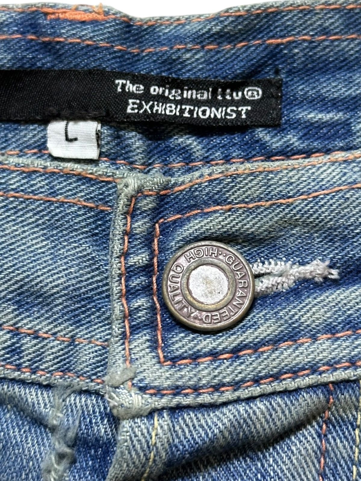 Exhibit66Studios Vintage Exhibisionist Baggy Grunge Ripped Distressed Denim Size US 33 - 6 Thumbnail