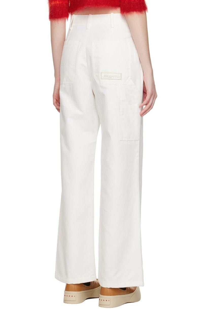 Marni o1y1125 Casual Pant in White Size 27" / US 4 / IT 40 - 3 Thumbnail