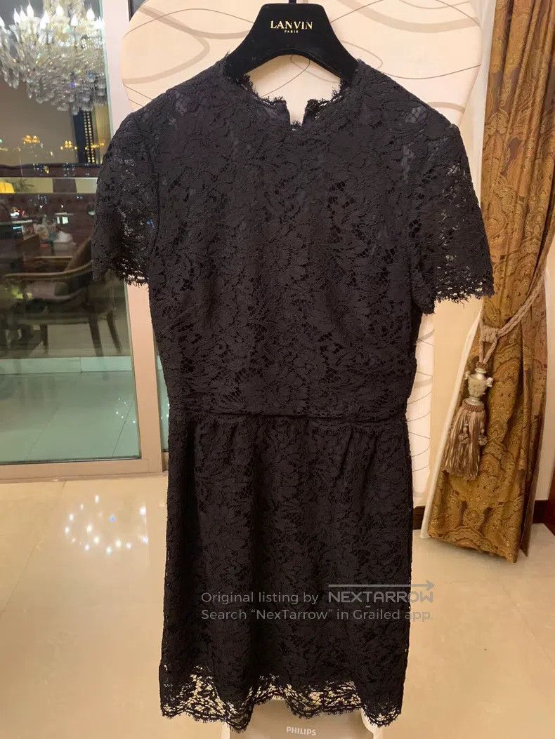Valentino Valentino Classic lace black short sleeve dress Size S / US 4 / IT 40 - 3 Thumbnail
