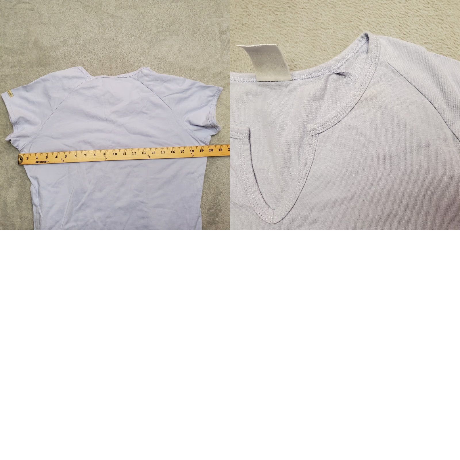 Vintage Columbia Shirt Women L Purple 100% Cotton Short Sleeve Casual Tee Top Size L / US 10 / IT 46 - 8 Thumbnail