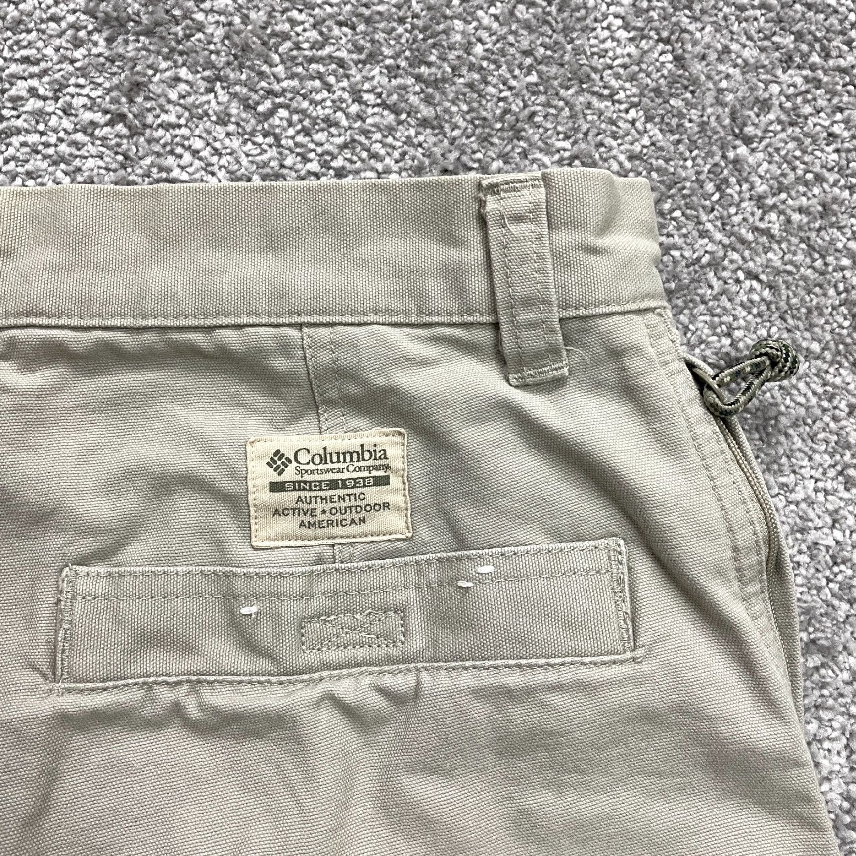 Vintage Columbia Carpenter Pants Men 34 Beige Straight Leg Cotton Work 32x30 Size US 34 / EU 50 - 4 Thumbnail