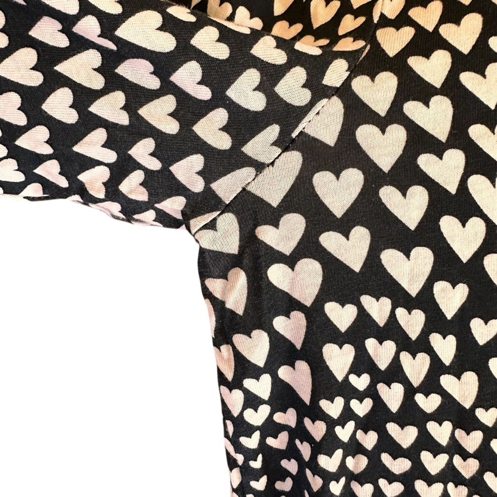 J.Crew J.Crew Heart Patterned Turtleneck – Black/White – Size S Size S / US 4 / IT 40 - 3 Thumbnail