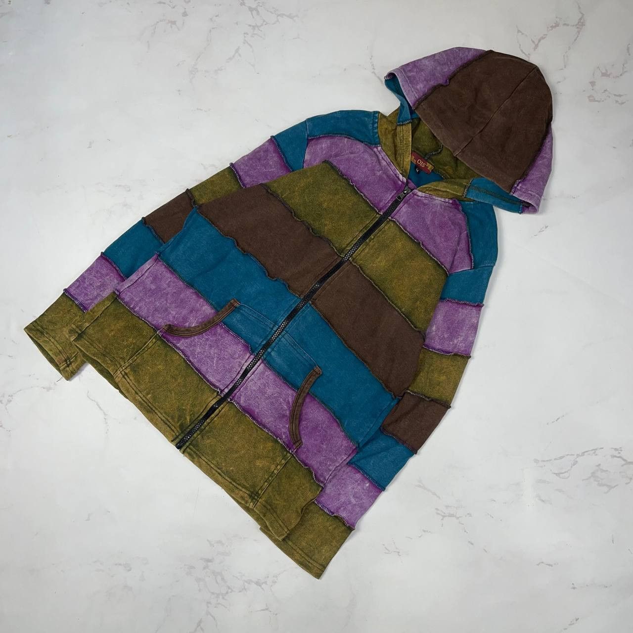 Japanese Brand Japanesse Brand patchwork Archival Y2K Hoodi Avant-Garde Size US M / EU 48-50 / 2 - 1 Thumbnail