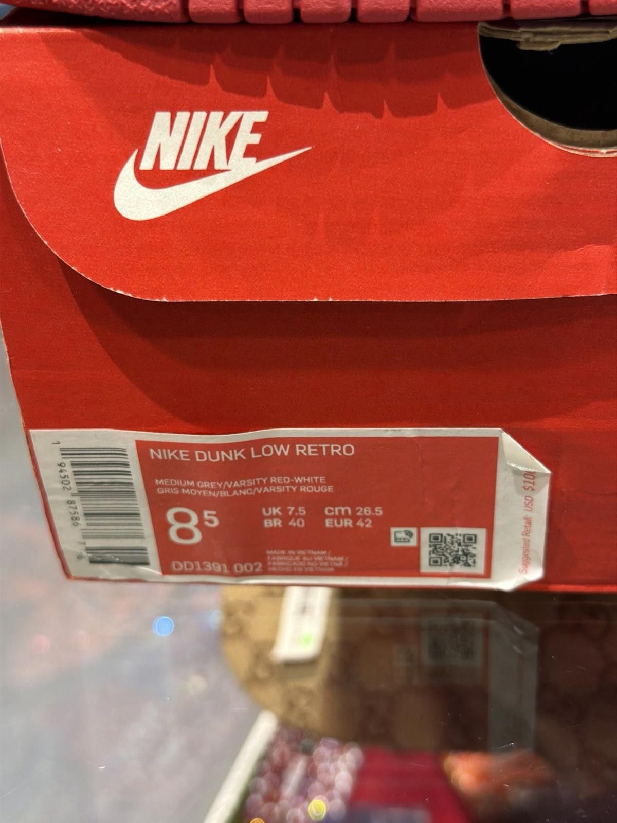 Nike Nike Dunk Low UNLV University Red Gray Men's Size 8.5 Size US 8.5 / EU 41-42 - 12 Thumbnail