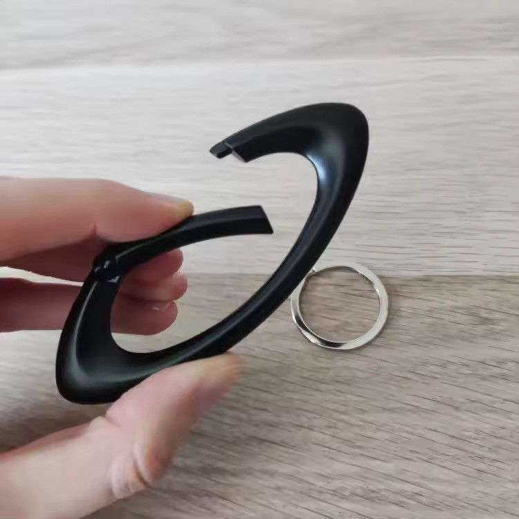 Jewelry metal black chrome steel Carabiner Size ONE SIZE - 3 Thumbnail