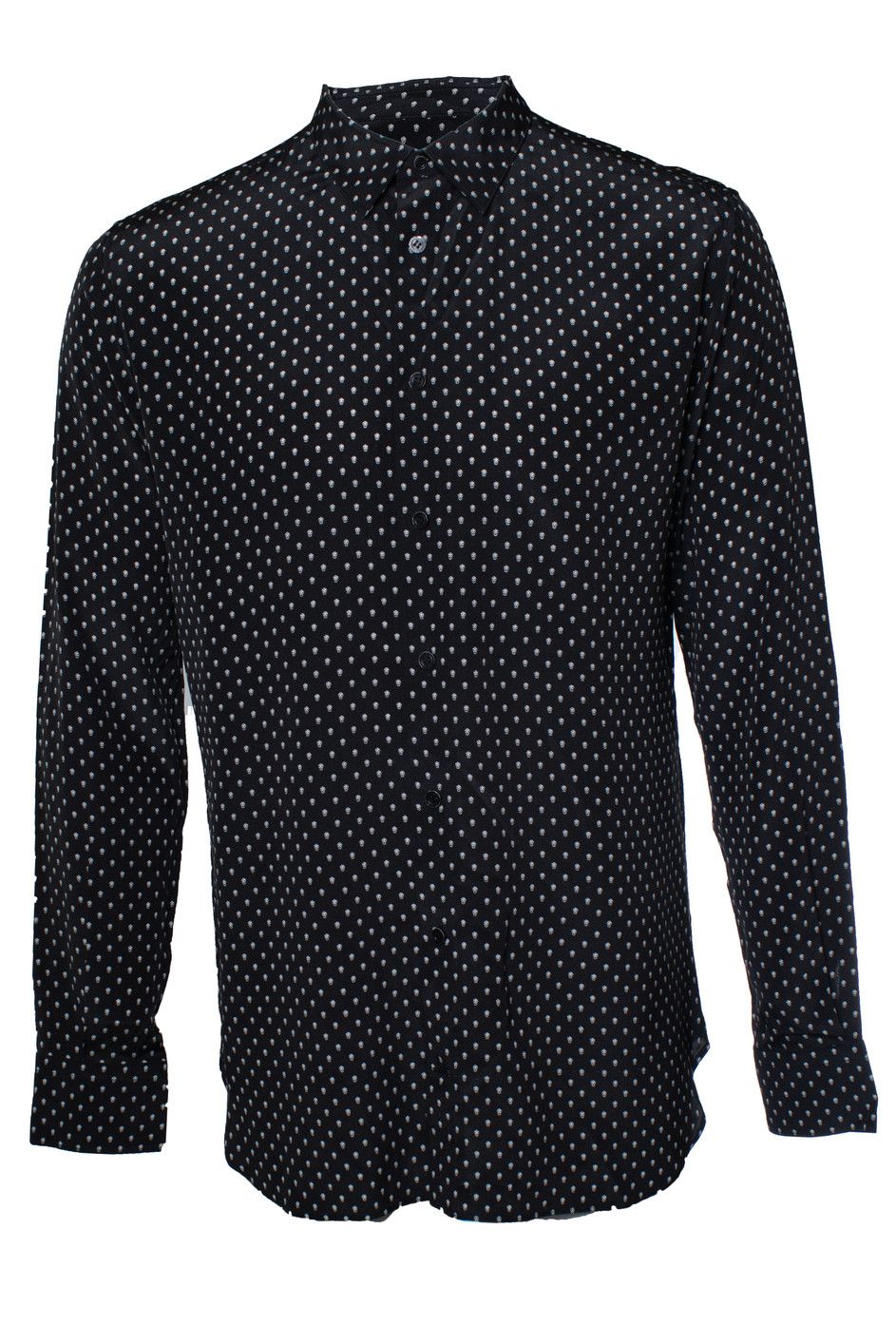 Alexander McQueen Alexander McQueen, Black skull printed silk shirt Size US L / EU 52-54 / 3 - 1 Thumbnail