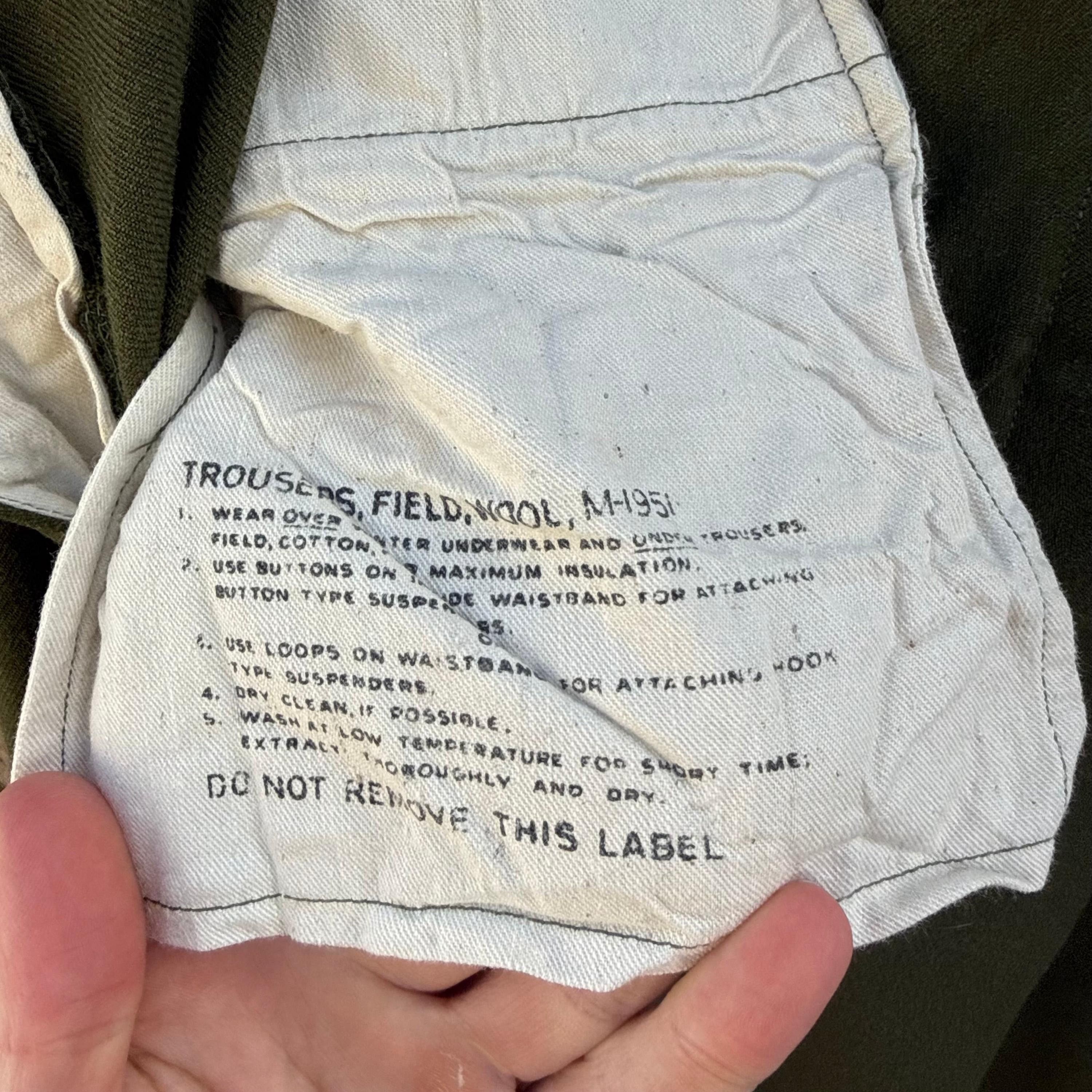 Vintage 50's US Military Wool Field M-51 Trousers Size US 38 / EU 54 - 4 Thumbnail