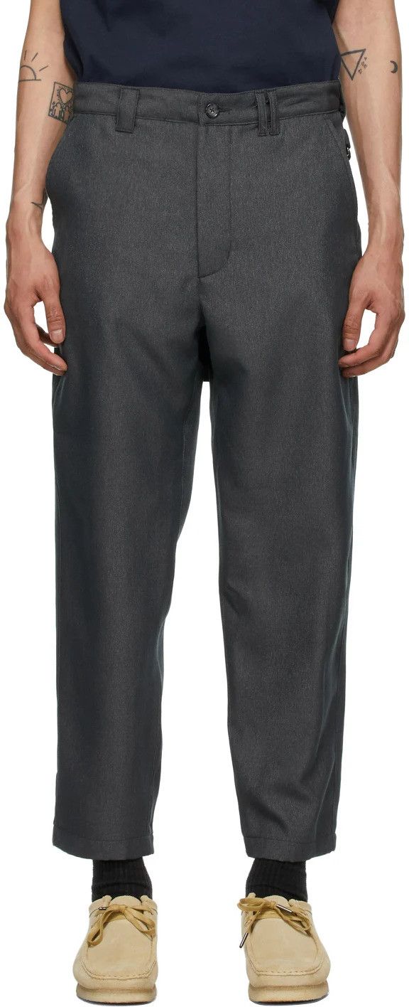 NEPENTHES AÏE GREY TWILL BNG TROUSERS
