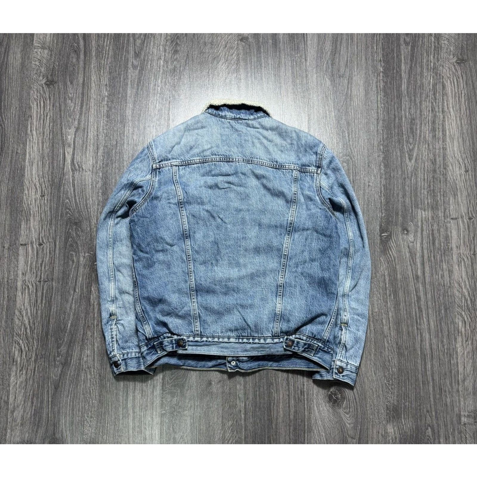 Levi's × Vintage Levi's Blue Denim Sherpa Trucker Jacket Size US L / EU 52-54 / 3 - 9 Thumbnail