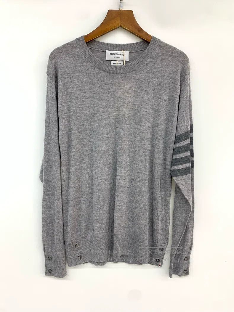 Thom Browne Thom Browne Round collar striped long sleeves Size US S / EU 44-46 / 1 - 1 Thumbnail