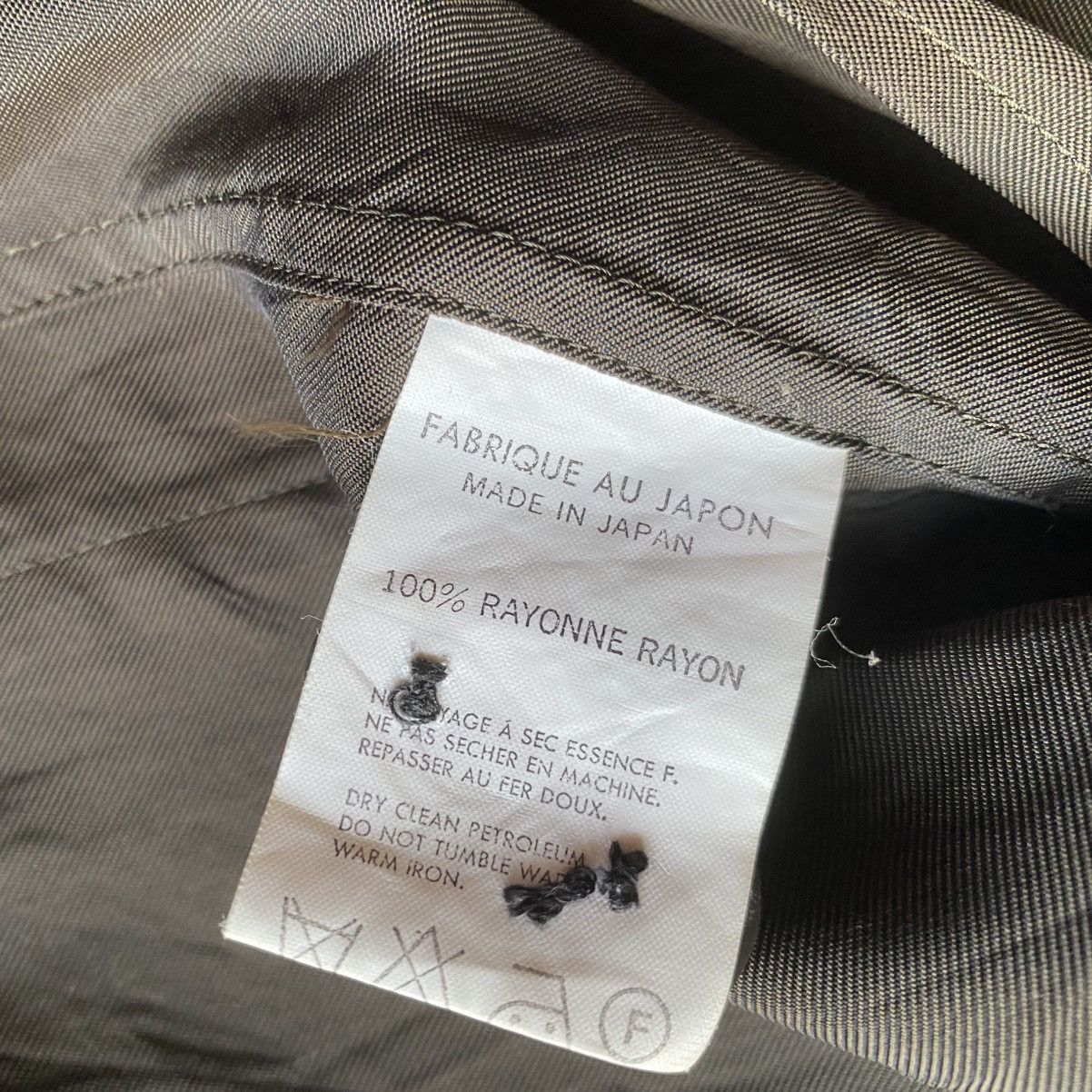 Yohji Yamamoto Y’s For Men Brown Rayon Camp Collar Jacket Size US L / EU 52-54 / 3 - 4 Thumbnail