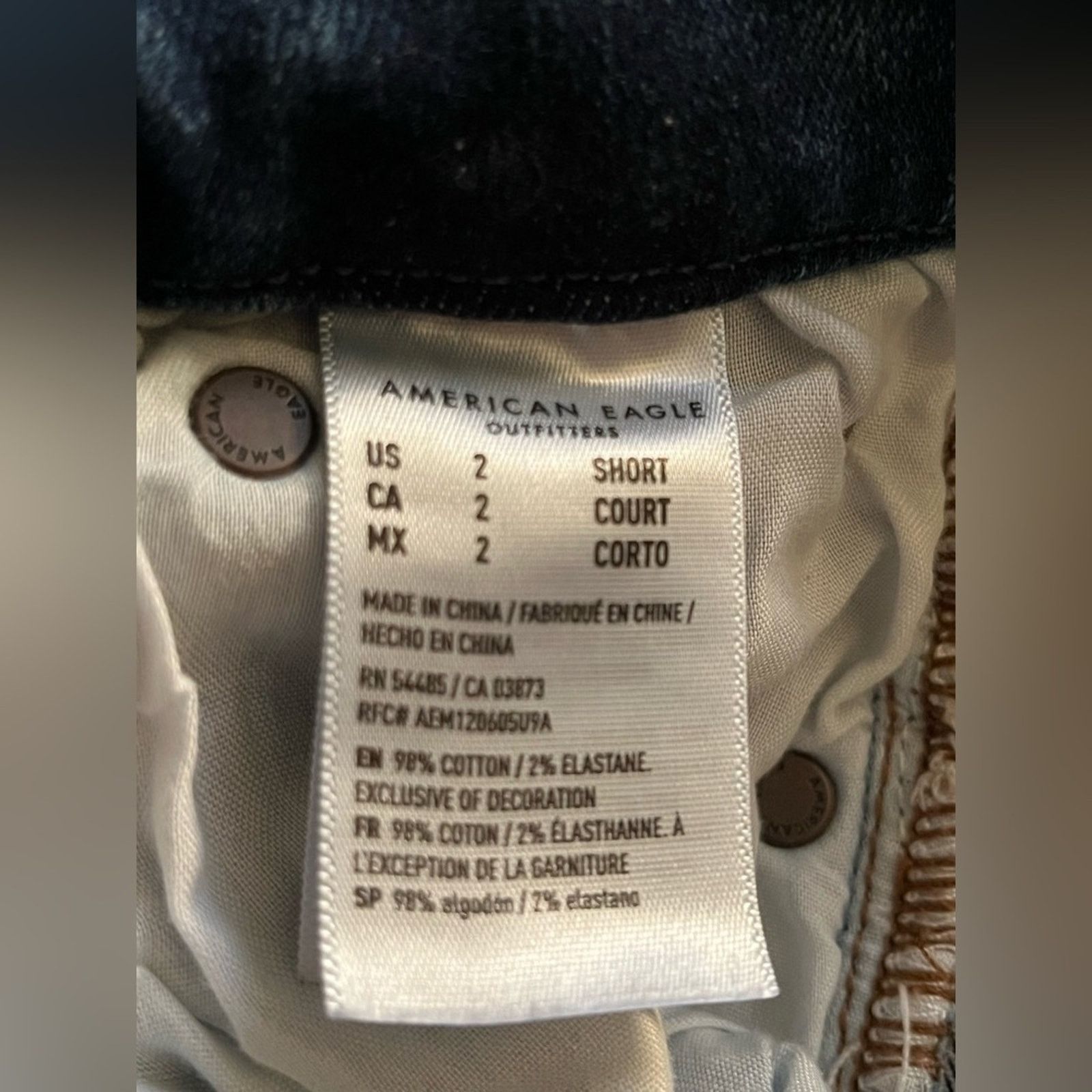 American Eagle Outfitters × Vintage American Eagle Jeggings Super Stretch Distressed Fringe Size 26" / US 2 / IT 38 - 6 Thumbnail
