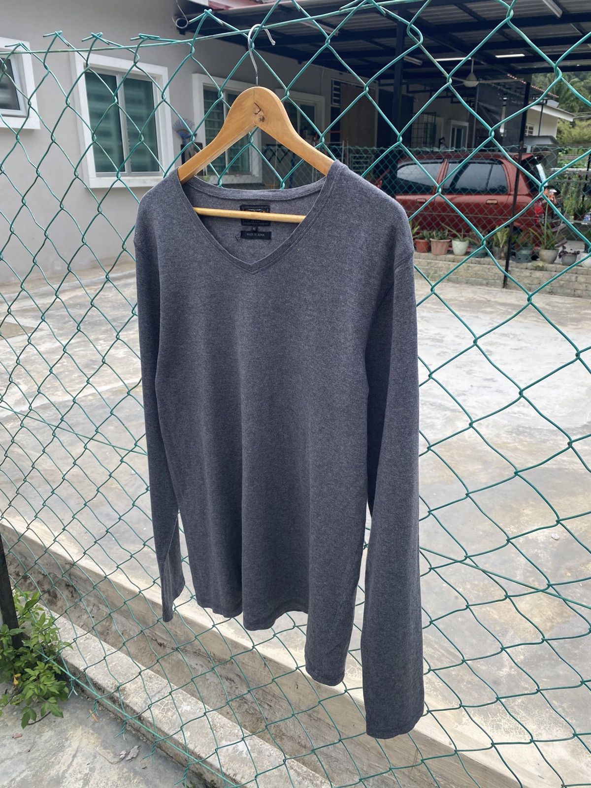 Beams Plus Beams vneck long sleeve tshirt Size US L / EU 52-54 / 3 - 3 Thumbnail