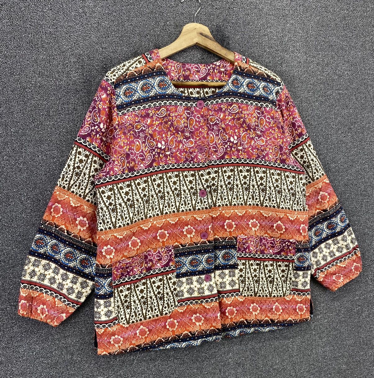 Japanese Brand Vintage Native x Navajo Paisleys Button Up Cardigan Jacket Size M / US 6-8 / IT 42-44 - 2 Thumbnail