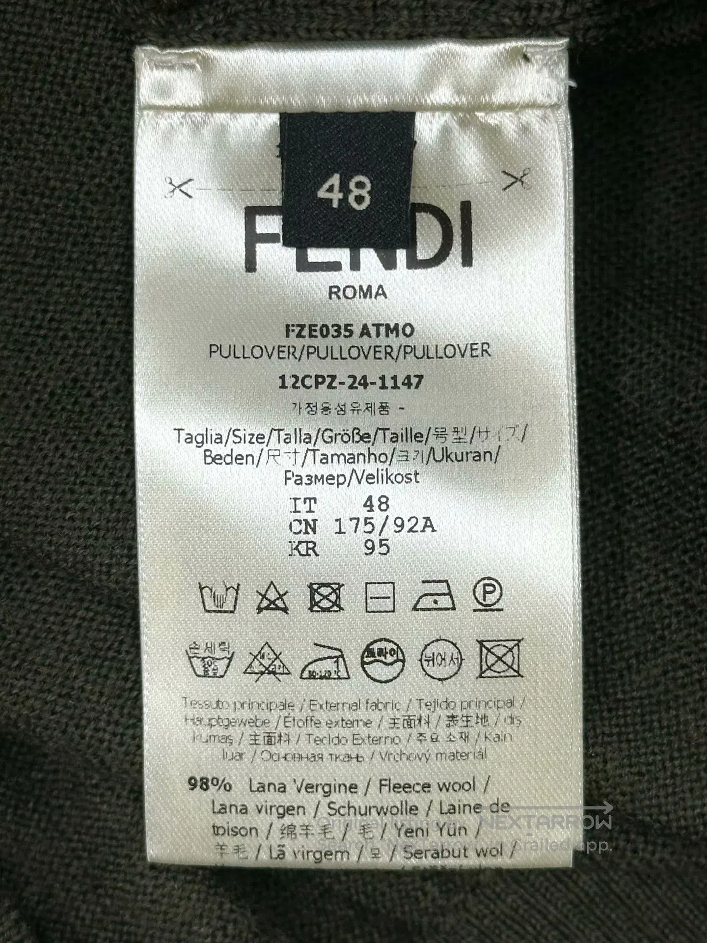 Fendi FENDI Moss Green Pocket Zip Logo Knit Sweater| Size US M / EU 48-50 / 2 - 5 Thumbnail